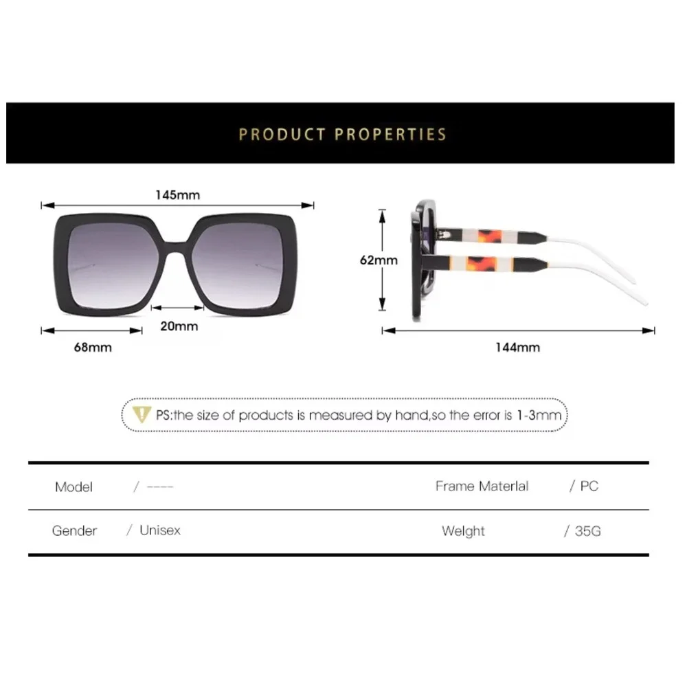 Women Sunglasses Blocky Sun Exhibiting Sombre Visors Lightweight Comfortable New